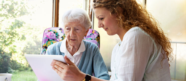How Senior Home Care by Angels Can Help Older Adults Embrace Technology