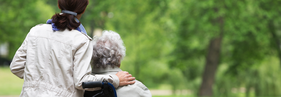 woman with hand on seniors shoulder providing affordable home care in Canada
